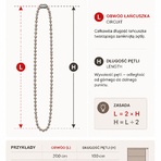 ŁAŃCUSZEK METALOWY 200 cm ZŁOTY