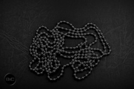 ŁAŃCUSZEK METALOWY 200 cm CZARNY